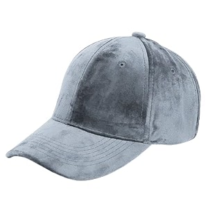 Velvet Fabric Solid Baseball Airhole Casual Cap