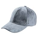 Velvet Fabric Solid Baseball Airhole Casual Cap