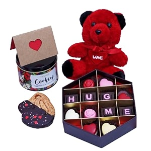 velvet fine chocolates affectionate hug gift box  assorted chocolates  perfect valentines gift  elegant packaging  handcrafted treats  pack of 11 kg