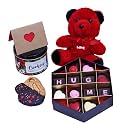 VELVET FINE CHOCOLATES Affectionate Hug Gift Box | Assorted Chocolates | Perfect Valentines Gift | Elegant Packaging | Handcrafted Treats | Pack of 1,1 kg