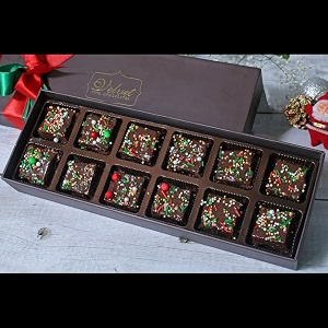 velvet fine chocolates christmas brownies  festive brownie bites  rich amp decadent treats  perfect holiday gift  handcrafted quality  beautifully packaged  pack of 1