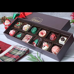velvet fine chocolates christmas gift box  assorted holiday treats  soft filled brownie bites nutty chocolates truffles  festive gift box  handcrafted delights  pack of 1