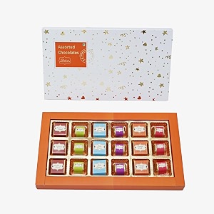velvet fine chocolates diwali gift box  blissful bounty assorted chocolates  perfect for diwali celebrations  ideal festive gift  elegant packaging  pack of 1 2000 gram