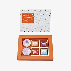 velvet fine chocolates diwali gift box  euphoria assorted chocolates amp almond florentines  perfect festive treat  ideal diwali gift  pack of 1 1000 gram