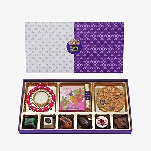 velvet fine chocolates diwali gift boxassorted chocolates amp treats with diyaperfect festive giftjoyous box for family amp friendspack of 1 1500 gram