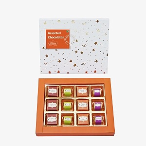 velvet fine chocolates diwali gift box  classic elegance assorted chocolates  perfect diwali gift  elegant packaging  deal for family amp friends  pack of 1 2000 gram