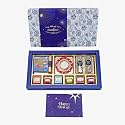 VELVET FINE CHOCOLATES Diwali Gift Box | Cocoa Elegance Assorted Chocolates &amp; Diya | Perfect Festive Gift | Festive Packaging with Happy Diwali Card | Pack of 1, 1500 gram