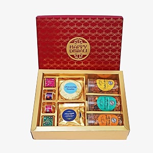 velvet fine chocolates diwali gift hamper  luxury feast assorted chocolates amp snacks  perfect diwali gift  ideal festive treats  pack of 14 kg