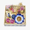 Velvet Fine Chocolates Diwali Gift Hamper | Decadent Coco Crate with Assorted Chocolates &amp; Lotus Diya | Perfect Diwali Gift | Handcrafted Sweets | Festive Packaging | Pack of 1
