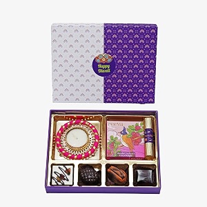 velvet fine chocolates diwali indulgence gift boxassorted chocolates amp diyaperfect diwali gifthandcrafted festive treatspack of 1 1000 gram