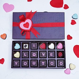 velvet fine chocolates forever yours gift box  assorted chocolates  perfect valentines gift  elegant packaging  handcrafted treats  pack of 115 kg