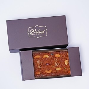 velvet fine chocolates fruit n nut tea cake loaf  freshly baked holiday treat  christmas gift ready  rich nuts amp fruits  festive handcrafted delight  perfect for tea time  400g