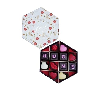 velvet fine chocolates impressive love gift box  assorted chocolates  perfect valentines gift  elegant packaging  handcrafted treats  pack of 1