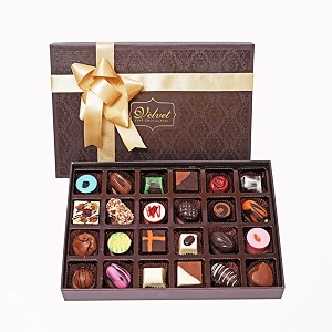 velvet fine chocolates premium chocolate dreams box24 pcs assorted chocolate gift box for birthday anniversary diwali holi rakhi christmas handmade chocolatespack of 12 kilogram