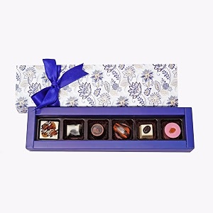 velvet fine chocolates premium floral edit box6 pcs assorted chocolate gift box for birthday anniversary diwalichristmas amp special occasionshandmade chocolatespack of 1500 gram