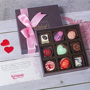 velvet fine chocolates premium hamper her9 pcs assorted chocolate box birthdayanniversaryvalentinenew year amp special occasionshandmade chocolatespack of 1780 gram