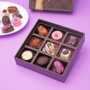 velvet fine chocolates premium gift hamper9 pcs assorted chocolate gift box for birthdayanniversarydiwaliholirakhichristmas amp special occasionshandmade chocolatespack of 1130 gram