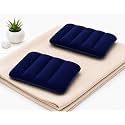 Velvet Inflatable Travel Pillow - Soft Air Pillow for travel (Pack of 2)