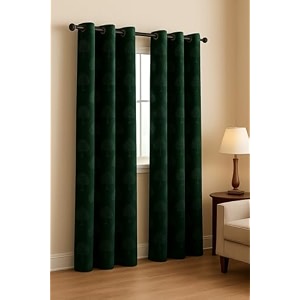 Velvet Long Door Curtains 9 Feet Set