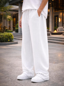 VELVET ROOTS Men Loose Fit White Cotton