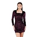 Velvet Ruched Bodycon Dress