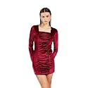 Velvet Ruched Bodycon Dress