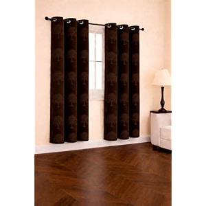 Velvet Window Curtains 5 Feet Set of