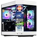 Velztorm White Praetix Custom Built Y60 Gaming Desktop PC (GeForce RTX 5090 32GB (>4090), Liquid Cooled Intel i9-14900K, 32GB DDR5, 2TB PCIe SSD, 1000W PSU, WiFi 6, Win 11 Pro)