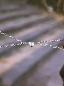 vembley 2 pcs silver magnet heart matching couple pendant necklace silver stainless steel pendant