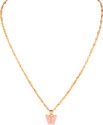 Vembley Fancy Gold-plated PinkButterfly Pendant Necklace Gold-plated Plated Alloy Necklace