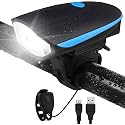 2-in-1 Rechargeable Cycle Light with Horn (3 Modes, Multicolor, Waterproof)