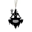 Car Accessories - Shiv Aradhna - Printed Interior Decoration - Acrylic Dashboard Showpiece - Rear Mirror Hanging