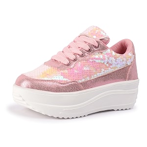 Vendoz Women Casual High Heel Sneakers I