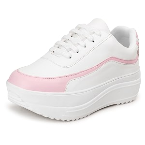 Vendoz Women White Casual Stylish Sneakers