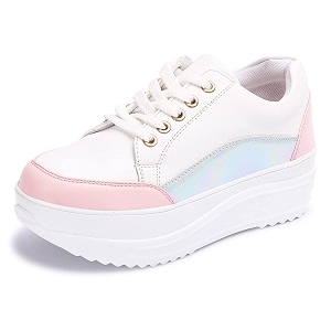 Vendoz Women White Multi Sneakers
