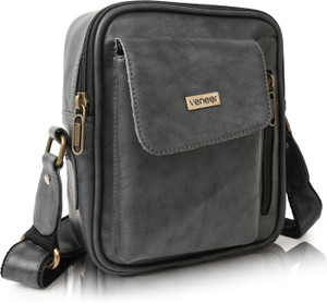 veneer grey sling bag claasic unique design travel shoulder crossbody side sling bag for unisex