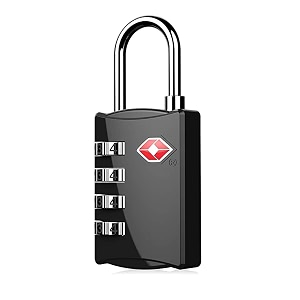 set of 1-309-metal tsa approved combination lock for luggage bag international number password travel locksblack