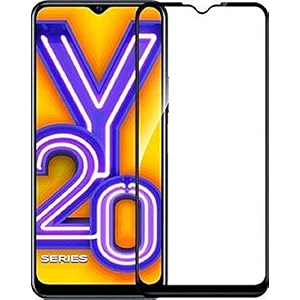 veni son39s 11d full glue edge to edge tempered glass screen protector guard compatible with vivo y20 pack of 1