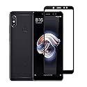 VENI SON'S 11D Full Glue Edge to Edge Tempered Glass Screen Protector Guard Compatible with Redmi Mi A1/ 5X (Black) (Pack Of 1)