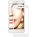 VENI SON'S 11D Full Glue Edge to Edge Tempered Glass Screen Protector Guard Compatible with Oppo A37 (White) (Pack Of 1)