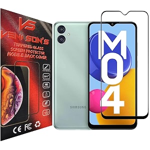 veni son39s new d hd tempered glass screen protector with full coverage hd lucidity compatible for samsung galaxy f04 black