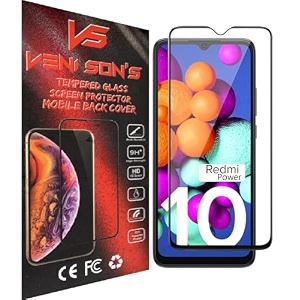 veni son39s new d hd tempered glass screen protector with full coverage hd lucidity compatible for redmi 10 c black