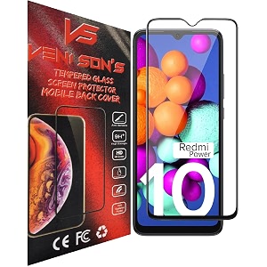 veni son39s new d hd tempered glass screen protector with full coverage hd lucidity compatible for redmi 10 4g black