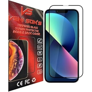 veni son39s new d hd tempered glass screen protector with full coverage hd lucidity compatible for iphone 14 14 pro black