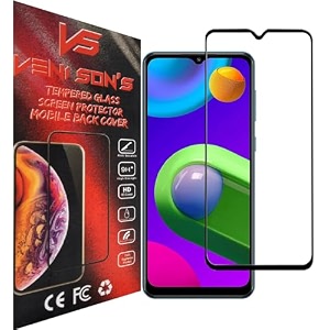 veni son39s new d hd tempered glass screen protector with full coverage hd lucidity compatible for samsung galaxy f14 black