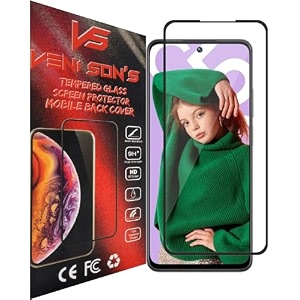 veni son39s new d hd tempered glass screen protector with full coverage hd lucidity compatible for realme c55 black