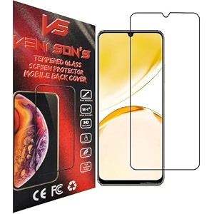 veni son39s new d hd tempered glass screen protector with full coverage hd lucidity compatible for narzo n53 black