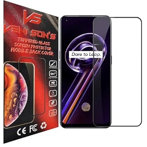 veni son39s new d hd tempered glass screen protector with full coverage hd lucidity compatible for realme 9 5g black