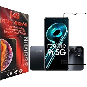 veni son39s new d hd tempered glass screen protector with full coverage hd lucidity compatible for realme 9i 5g black