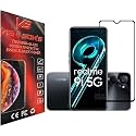 VENI SON'S New D+/ HD+ Tempered Glass Screen Protector With Full Coverage HD lucidity Compatible For Realme 9i 5G (Black)